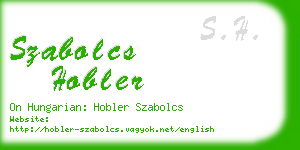 szabolcs hobler business card